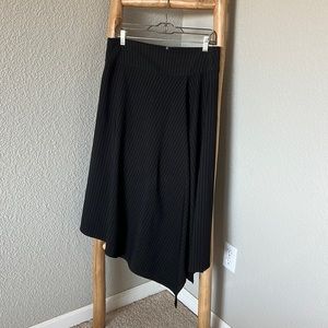 Pin Striped A-line Professional Skirt - M